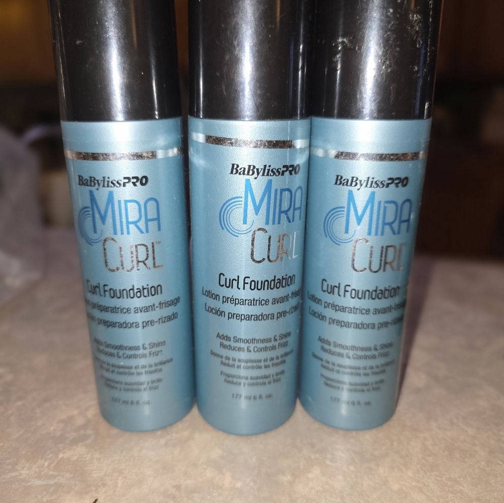 Three 3X New BABYBLISS PRO MIRA CURL FOUNDATION HAIR Creme New !!!